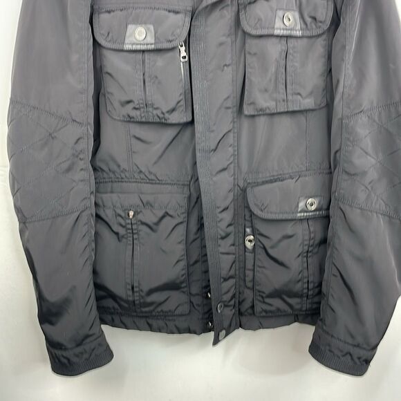 Hugo Boss Men’s L Black Military Utility Jacket Trim Fit Relaxed 38 Reg - Picture 3 of 14